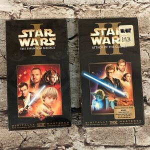 Vintage Star Wars VHS Set - the Phantom Menace and attack of the clones